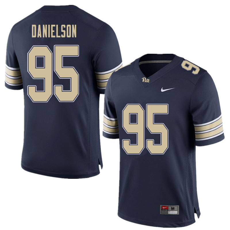 Men #95 Devin Danielson Pittsburgh Panthers College Football Jerseys Sale-Home Blue